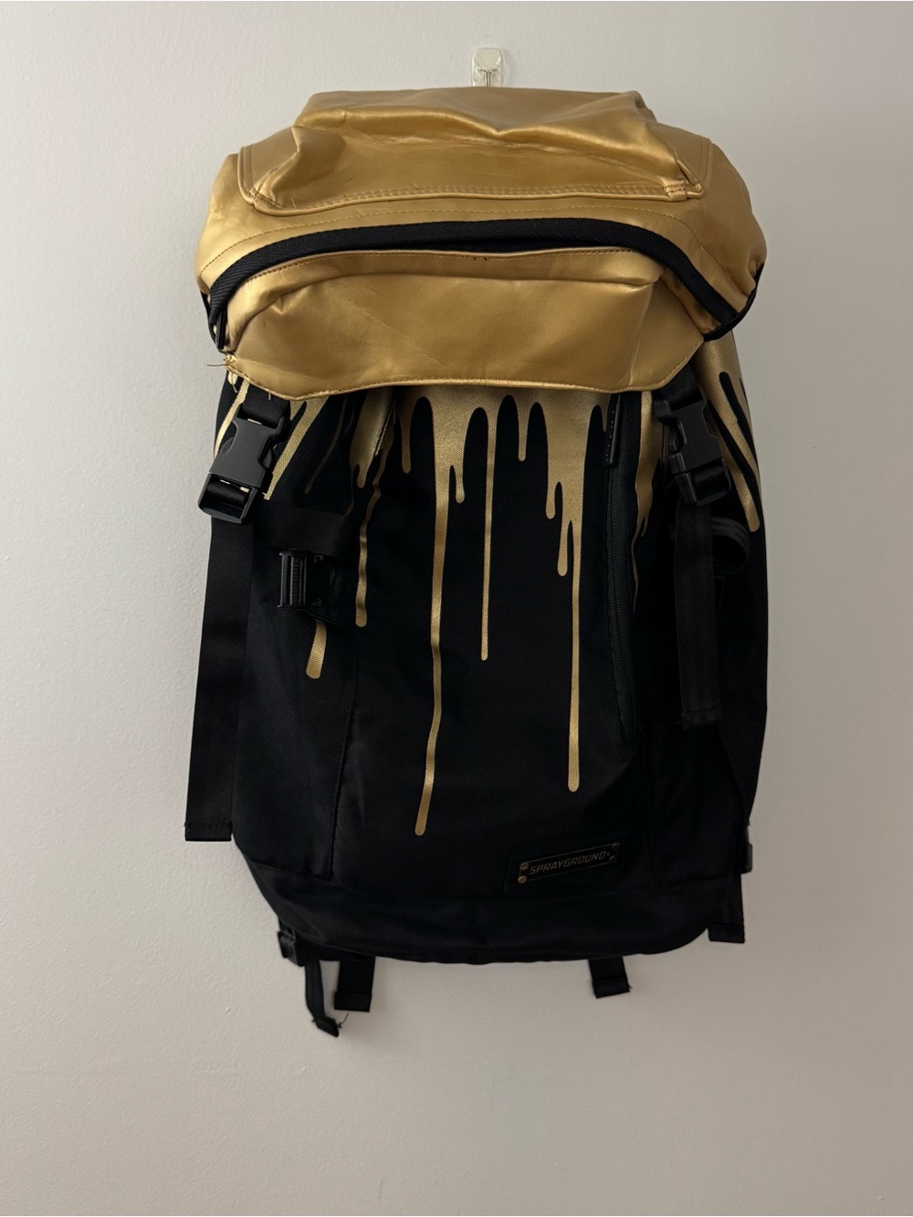 Sprayground Gold Drips Top Loader backpack